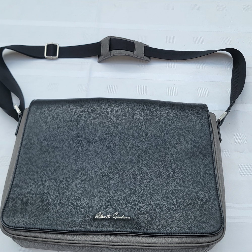 Robert Graham Charcoal and Black Messenger Bag